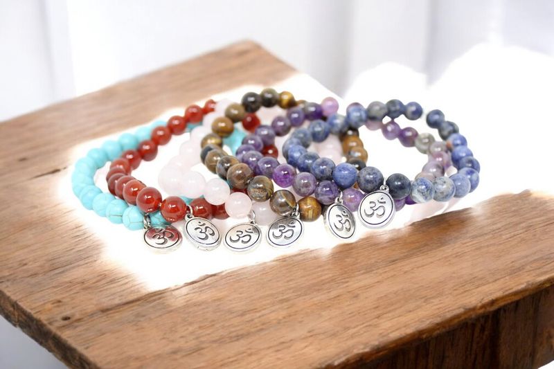 Crystal OM Charm Bracelet 8mm