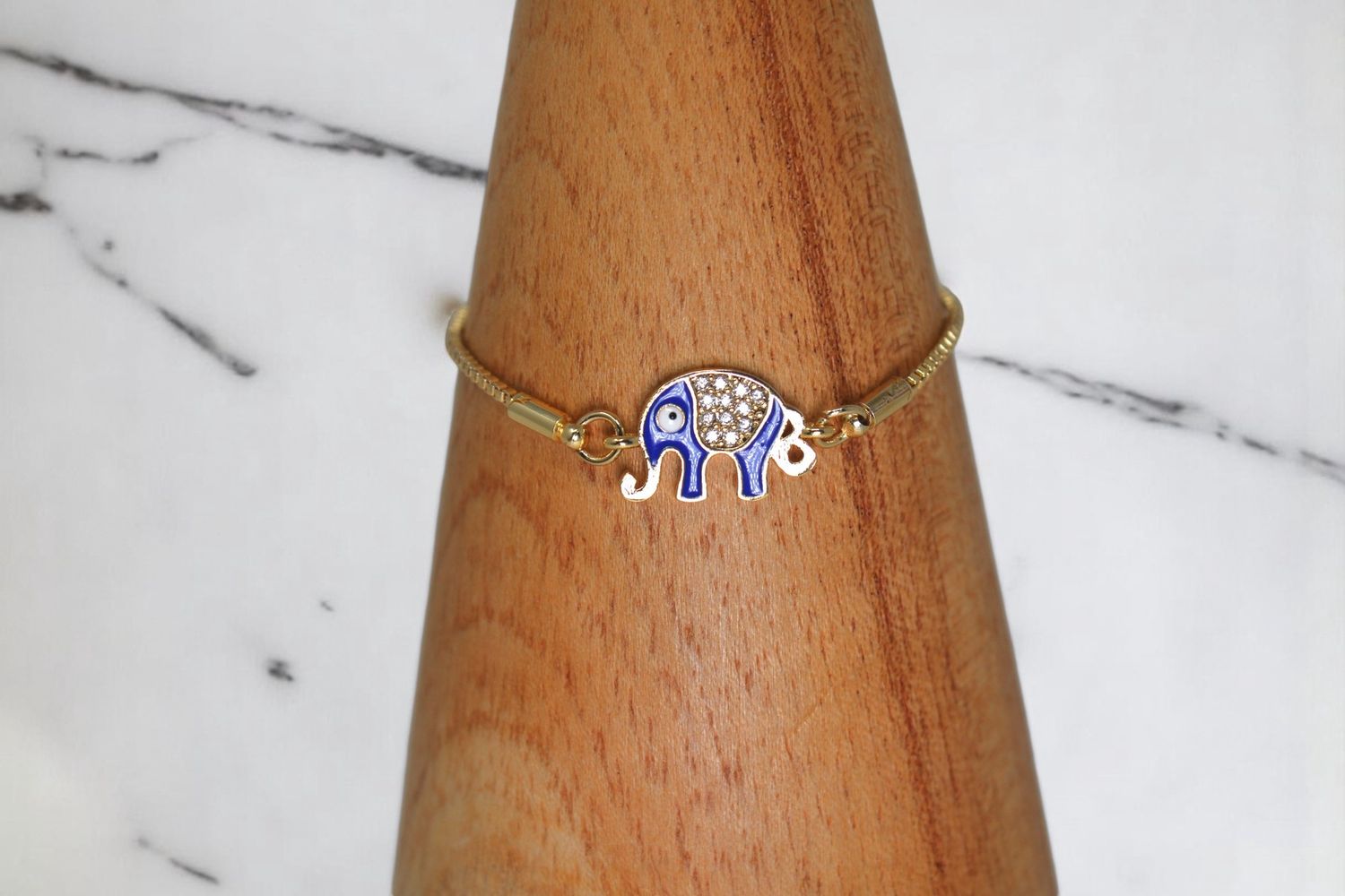 Evil Eye Blue Small Elephant Bracelet