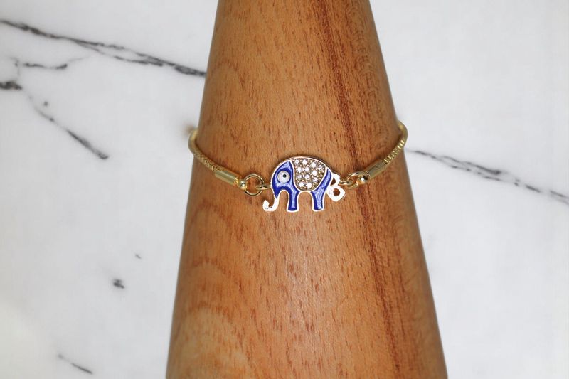 Evil Eye Blue Small Elephant Bracelet