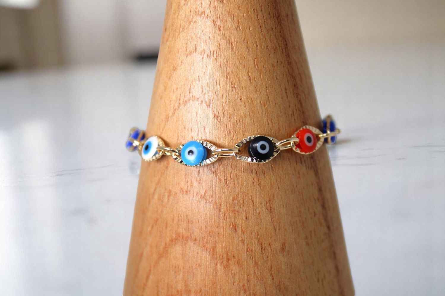 Evil Eye Infinity Eye Bracelet, Colour: Multicolored Gold