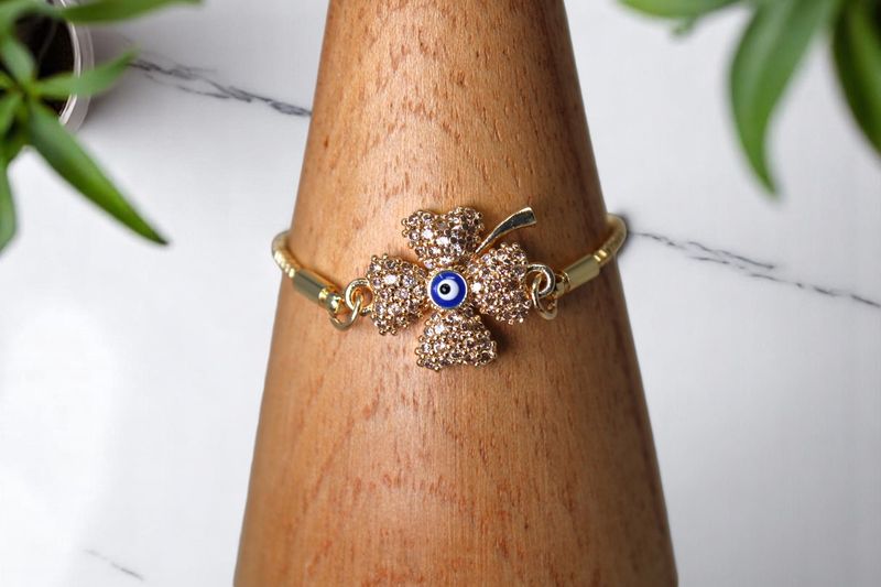 Evil Eye 4 Leaf Bracelet