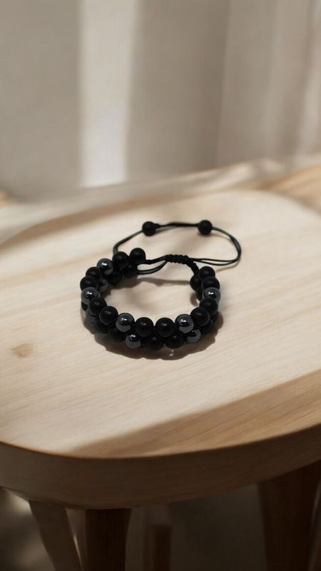 Crystal Onyx Double Bracelet