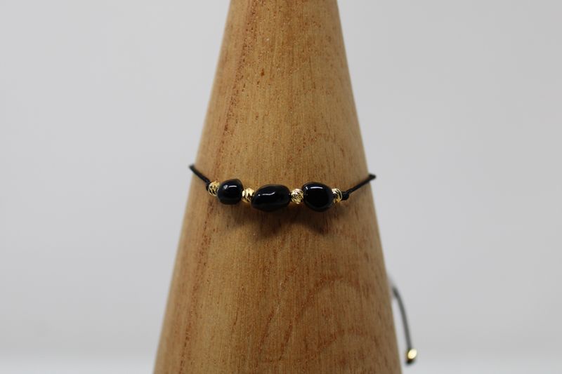 Triple Crystal Adjustable Bracelet