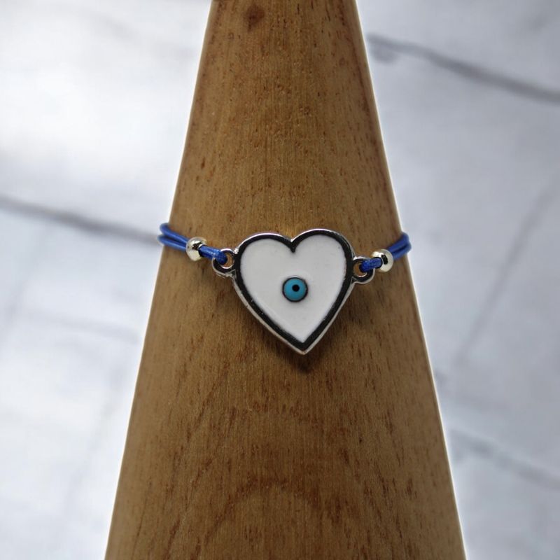 Evil Eye Heart String Bracelet