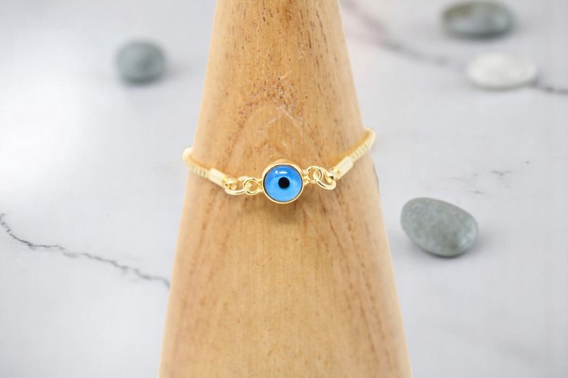 Evil Eye Gold Single Blue Eye Bracelet