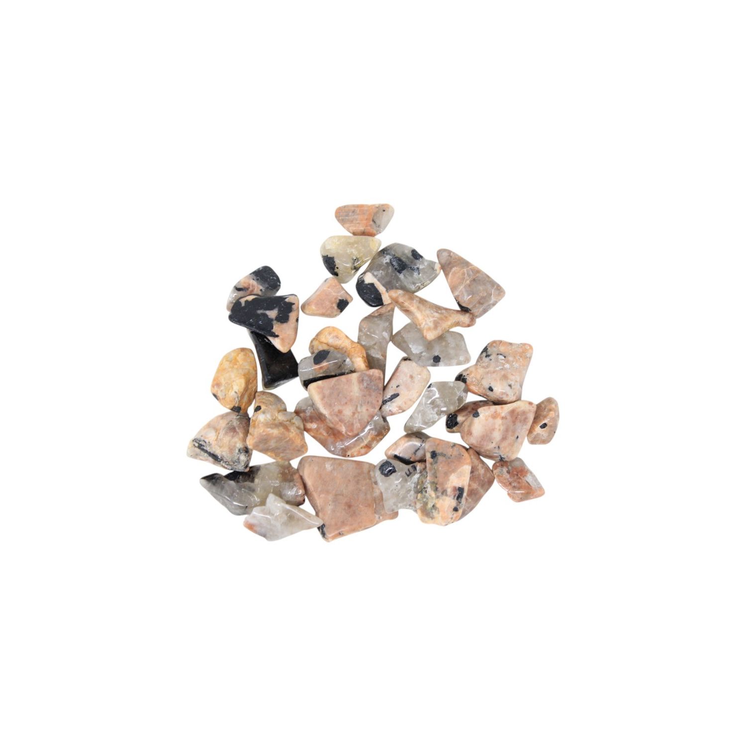 Feldspar Black Tourmaline Tumble