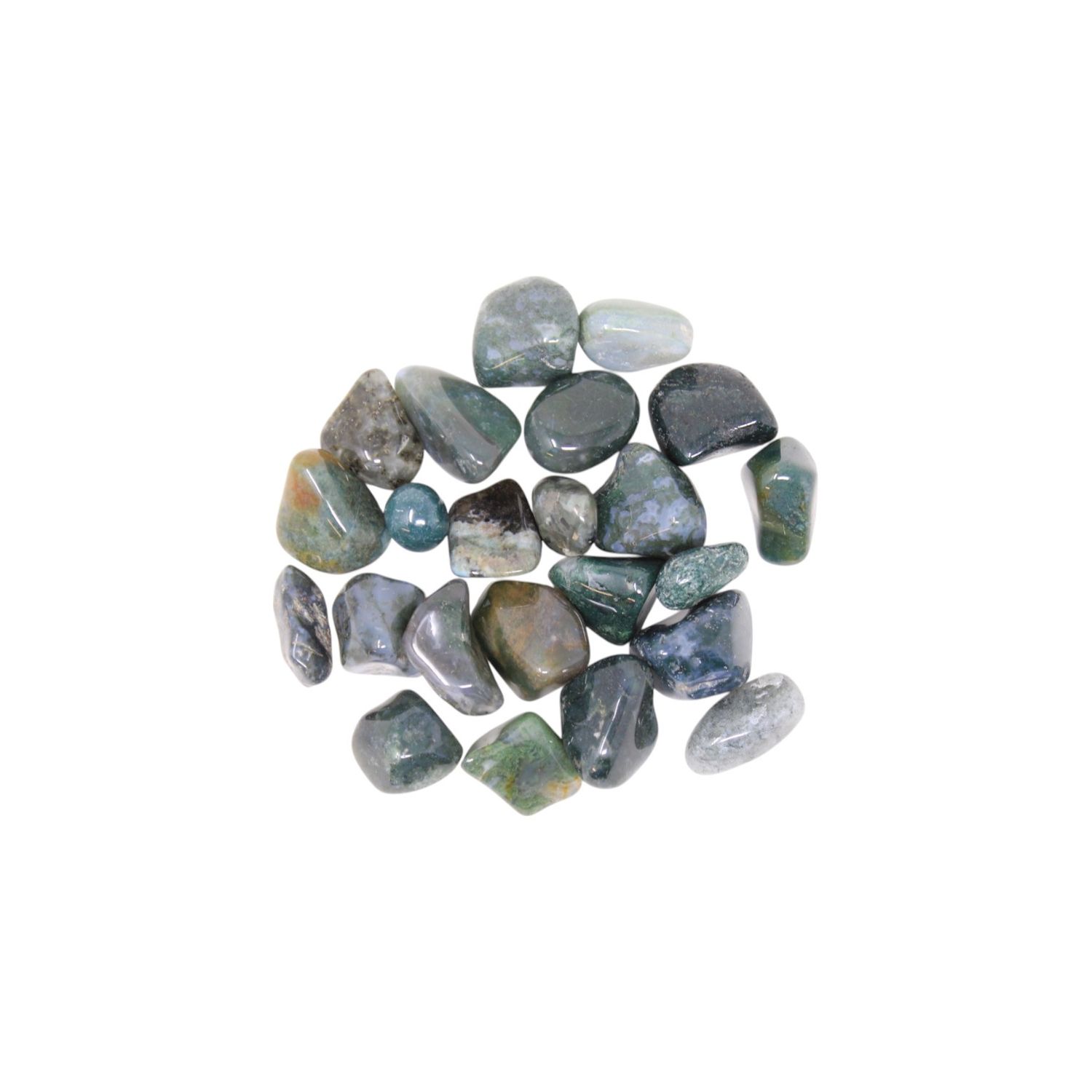 Green Moss Agate Tumble