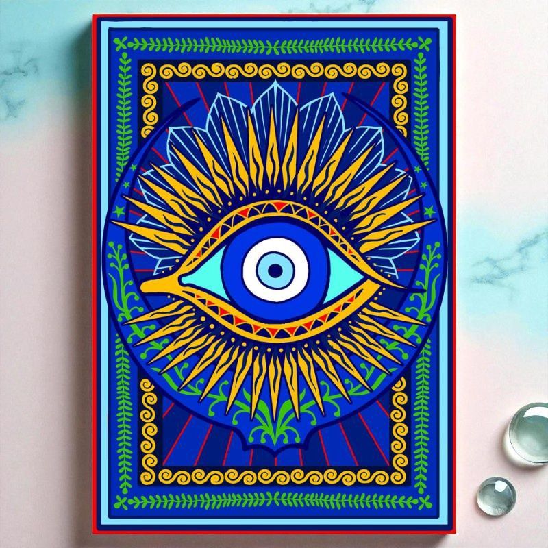 Evil Eye Gold Contour Banner 12x18&quot;