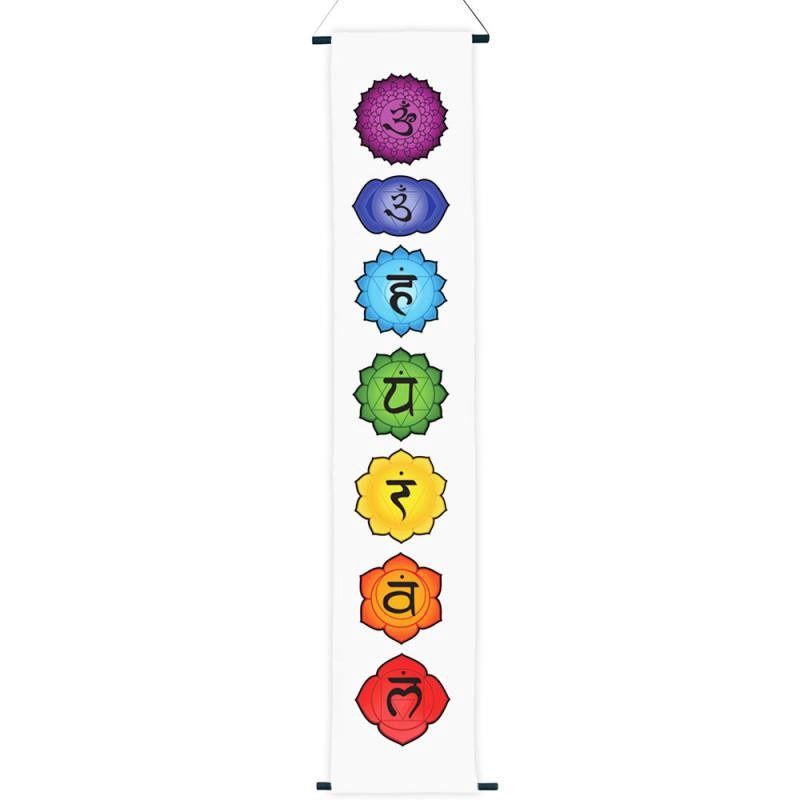White Chakra Banner 12x48"