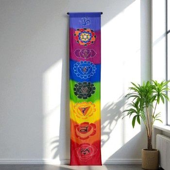 Seven Chakras Multi Color Banner 68&quot;