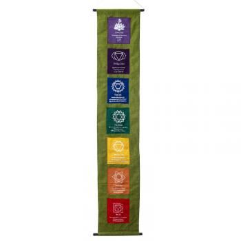 Seven Chakra Olive Banner 50"