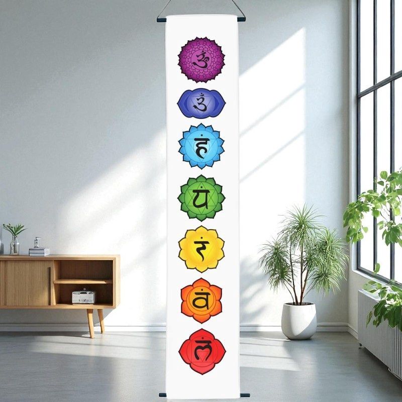 White Chakra Banner 6x24&quot;