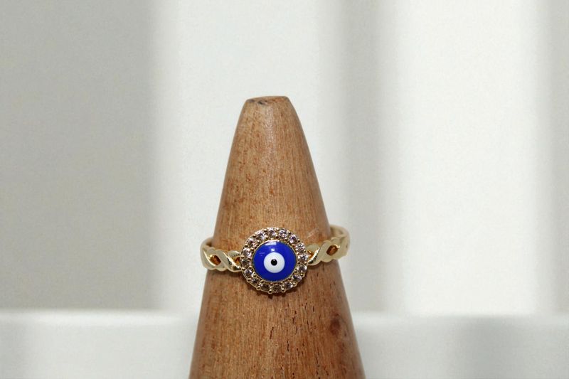 Evil Eye Chain Ring