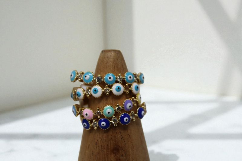 Evil Eye Diamond Space Ring