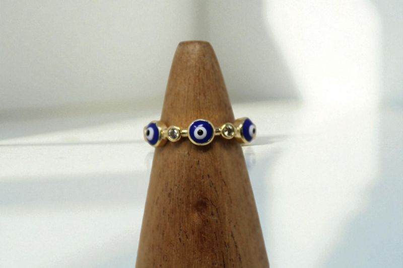 Evil Eye Diamond Space Ring