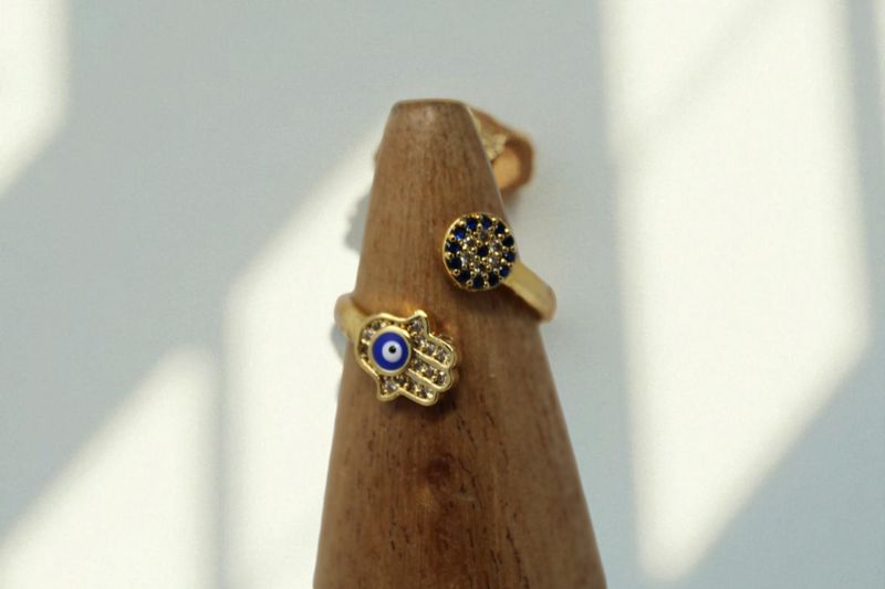 Hamsa + Evil Eye Wrap Ring