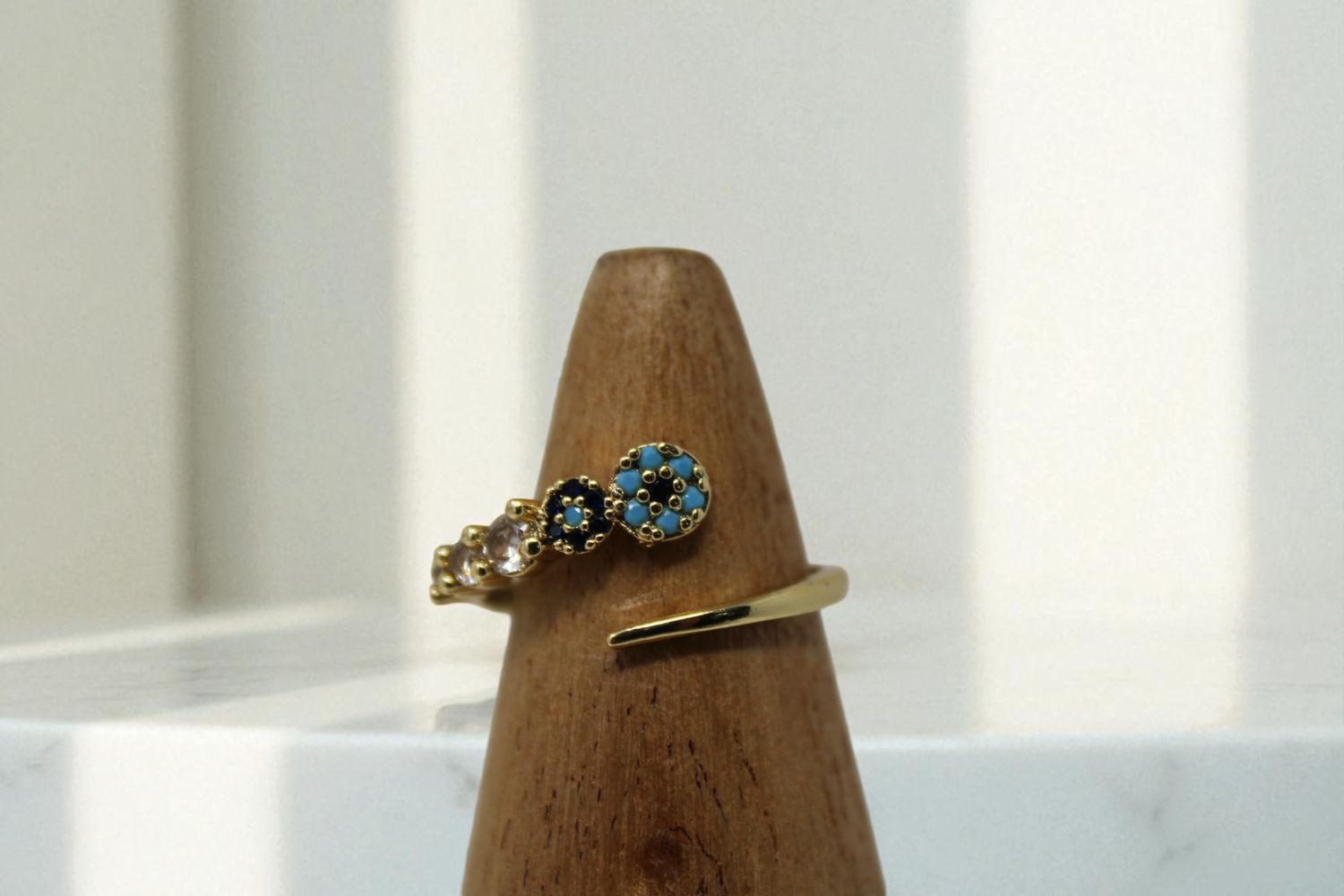 Multi Rhinestone Evil Eye Wrap