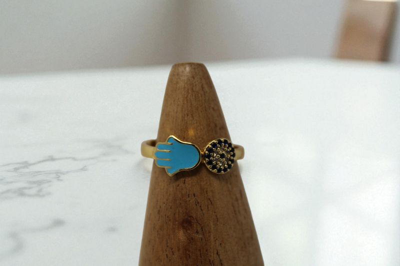 Hamsa Hand Wrap Evil Eye Ring