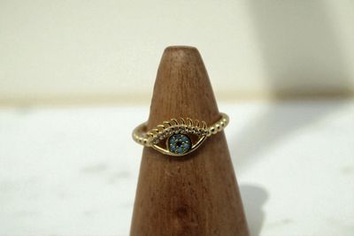 Evil Eye Studded Eye Lash Ring