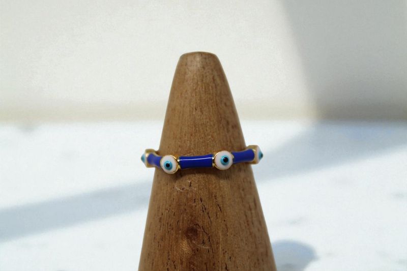 Evil Eye Bamboo Ring