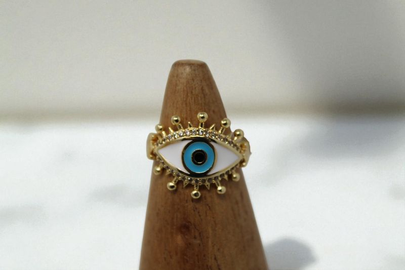 Evil Eye Eyelash Large Ring