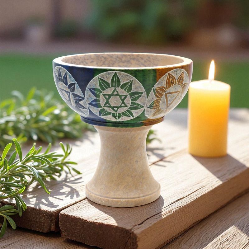 7 Chakra Soapstone Smudge Bowl 4&quot;