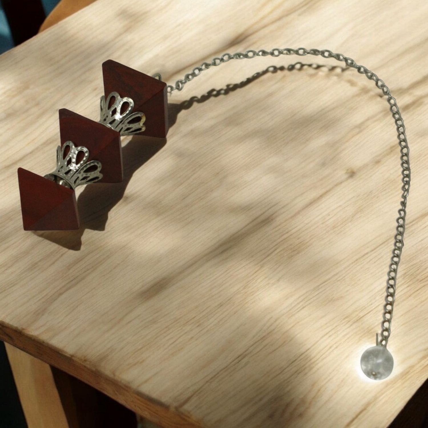 Triple Pyramid Pendulum, Crystal: Red Jasper