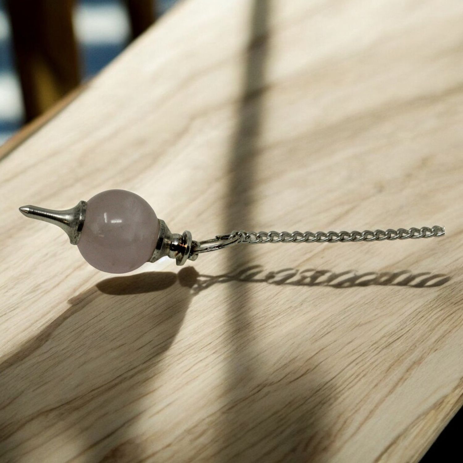 Gemstone Ball Pendulum, Crystal: Rose Quartz