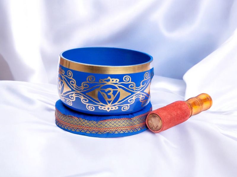 Brass Chakra Singing Bowl 5" W/ Pillow