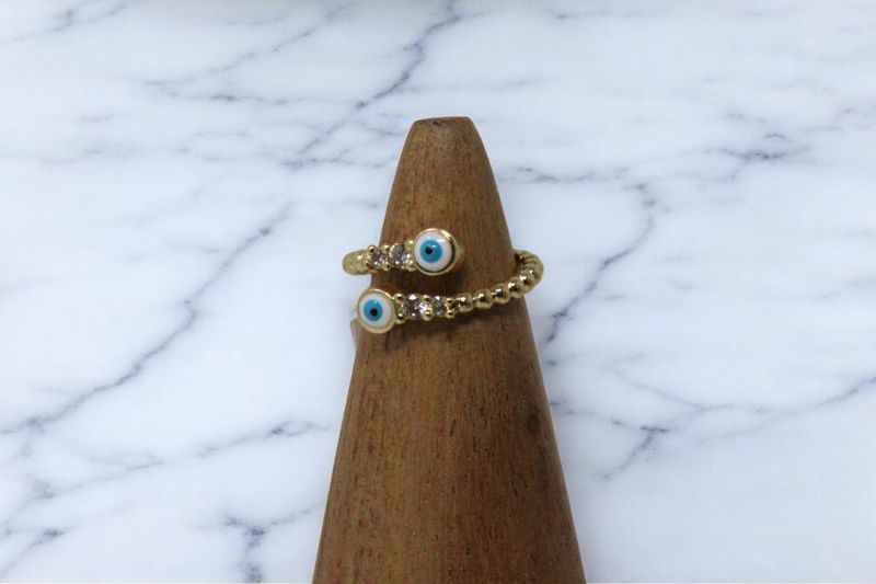 Wrap Duo Evil Eye Ring