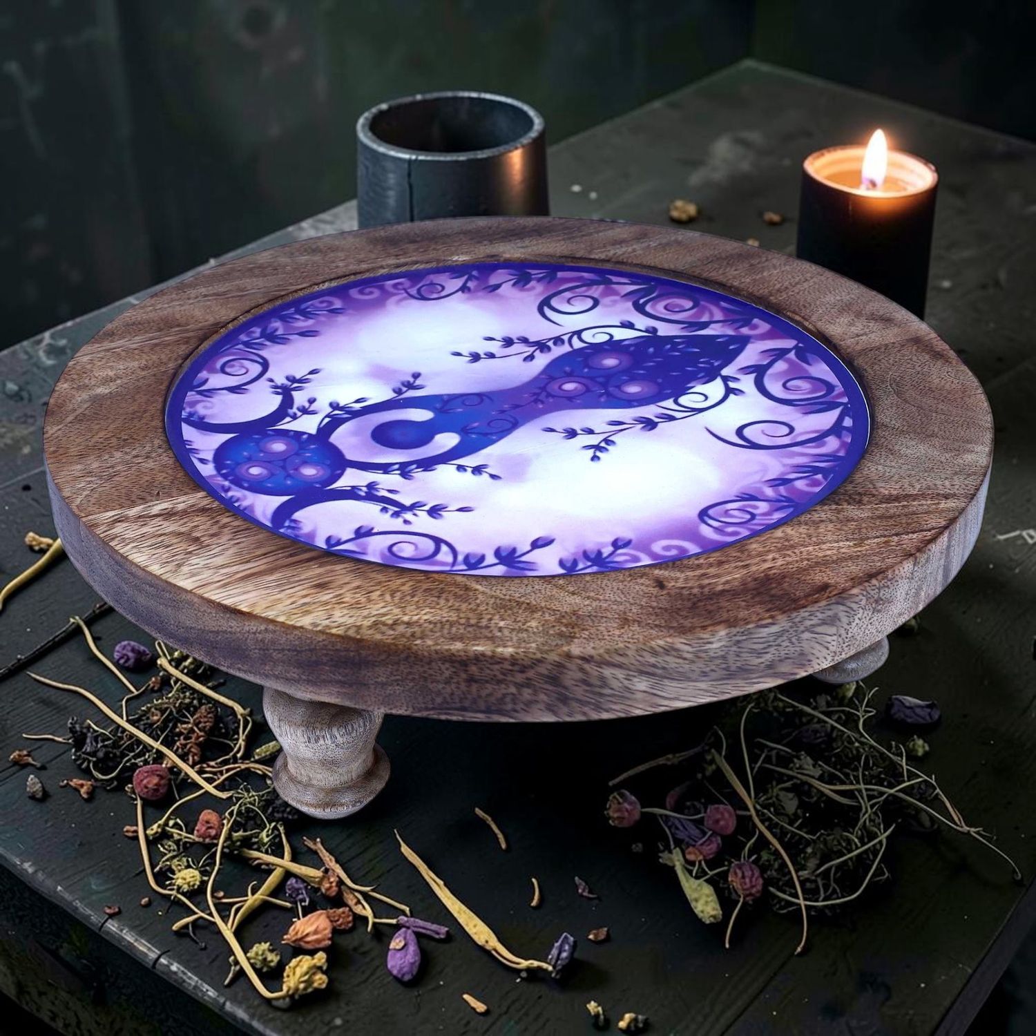 Wood Altar Table Goddess 12"