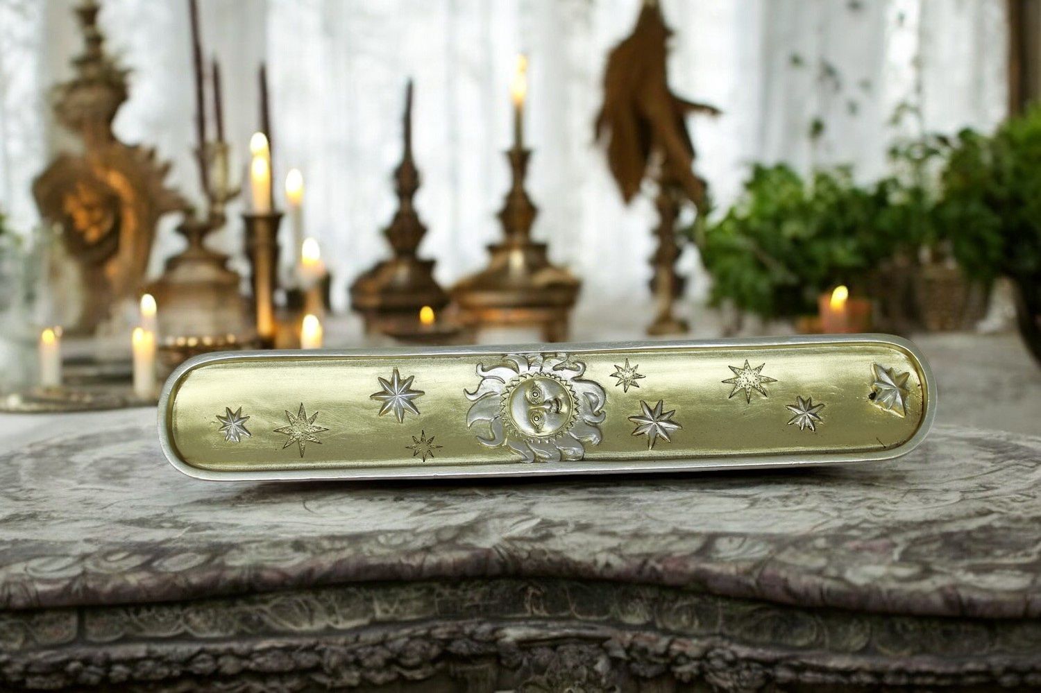 Gold Sun / Blue Moon Incense Holder, Type: Gold Sun