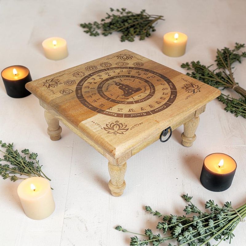 Wood Pendulum Dowsing Table 12"