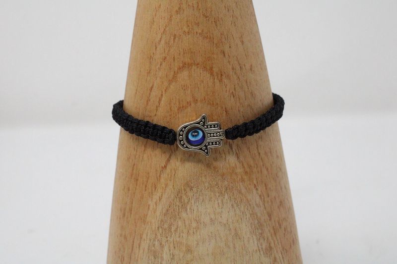 Hamsa / Evil Eye Bead Braided Bracelet