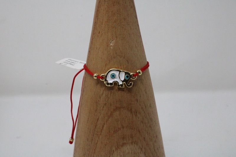 Elephant Evil Eye String Bracelet