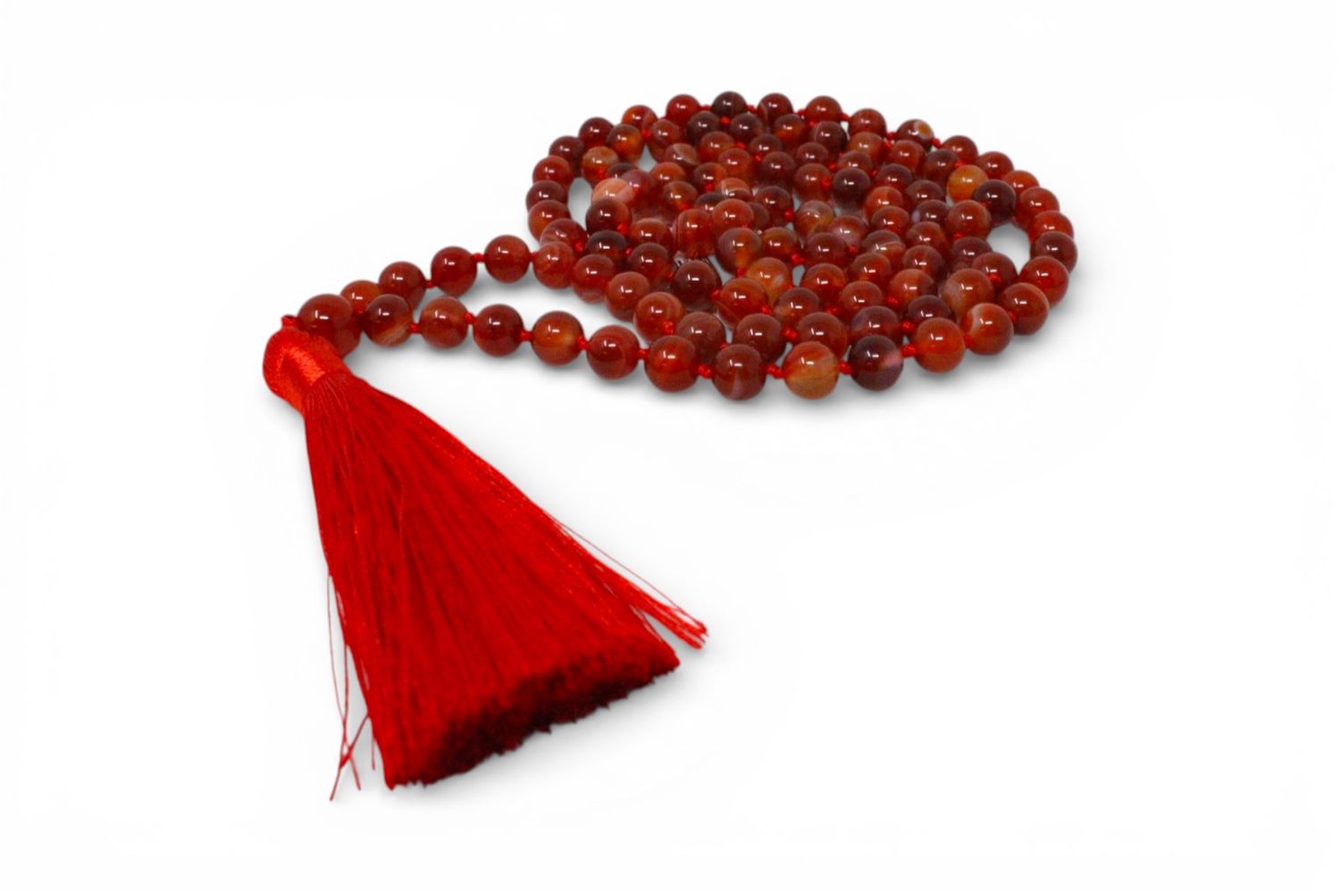 Carnelian Mala, Size: 6MM