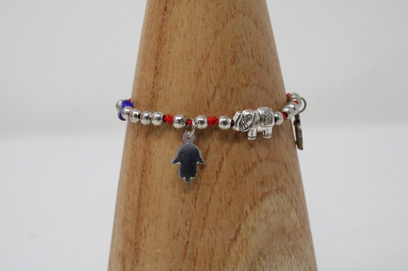 Evil Eye String Charm Bracelet