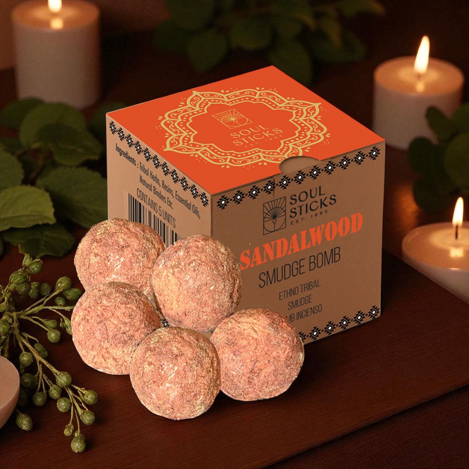 Soul Sticks Smudge Bomb, Type: Sandalwood