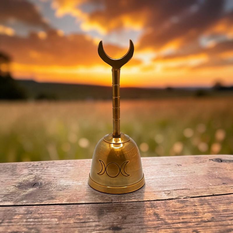 Brass Bell Triple Moon 5"