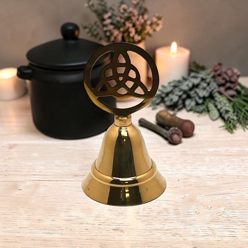 Altar Brass Bell Triquetra