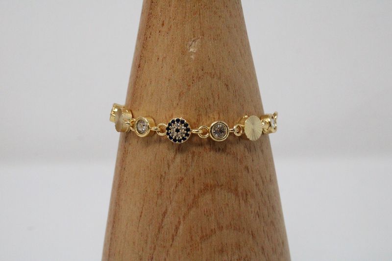 Evil Eye Diamond Medallion Bracelet