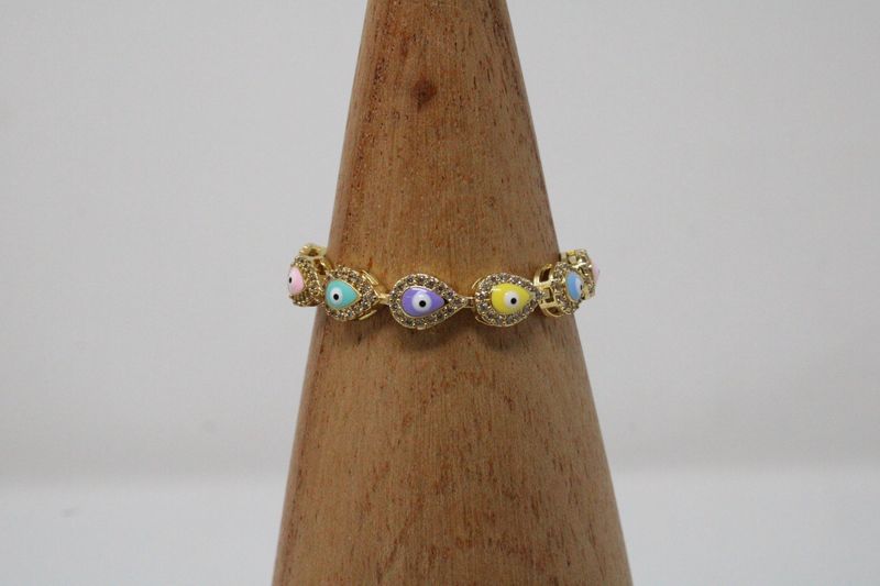 Evil Eye Multi Color Tear Drop Bracelet