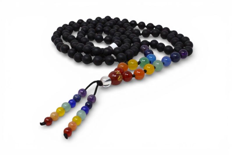 Shungite Chakra Mala