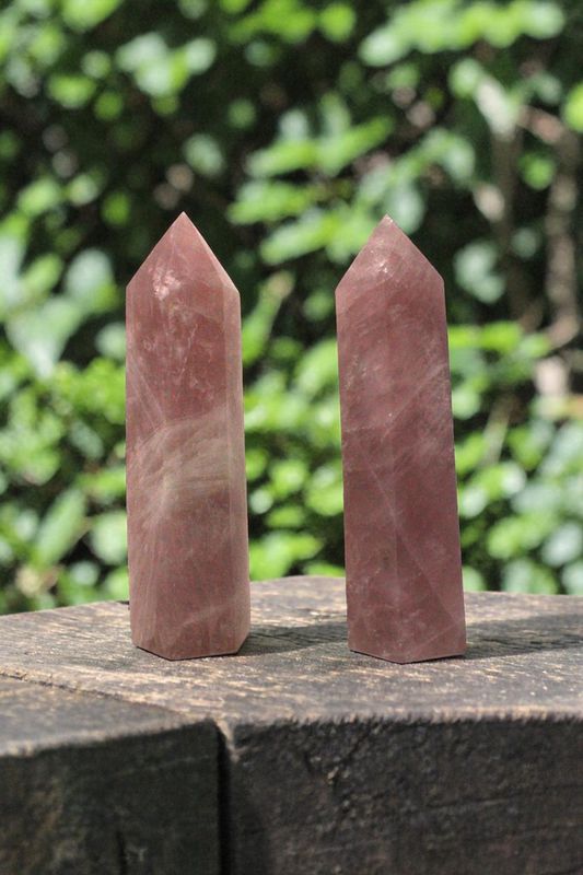 Rose Quartz Tower 12"x4.5"