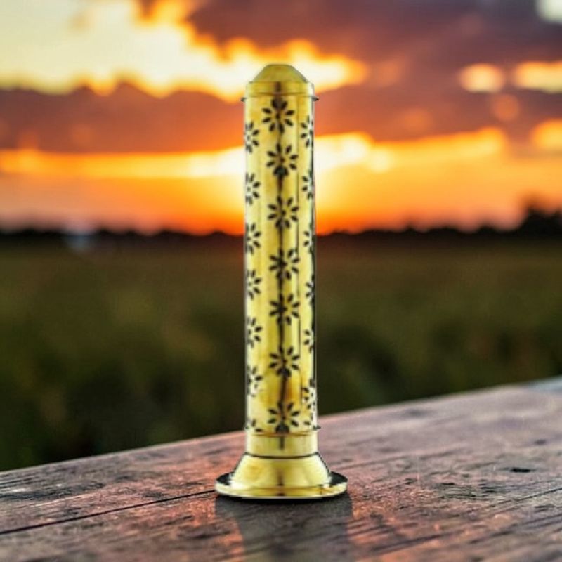 Brass Incense Tower 11"