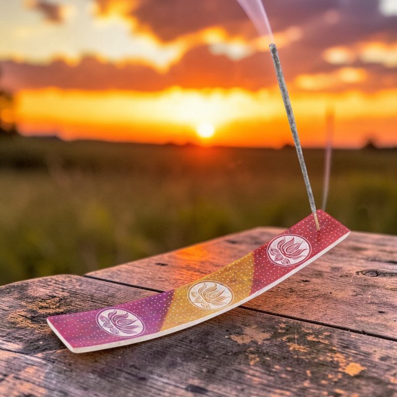 Lotus Soapstone Incense Holder 11"