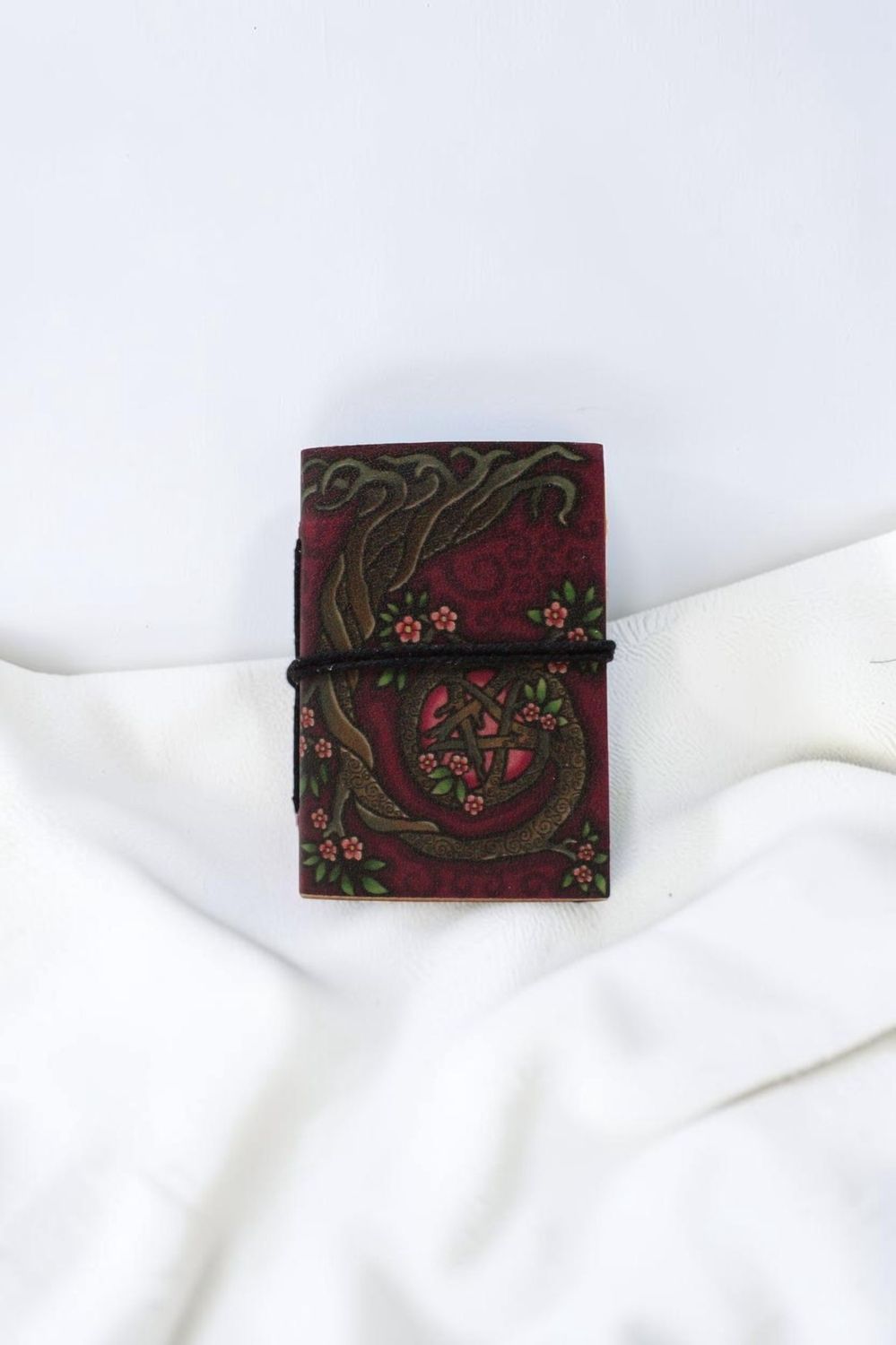 Leather Printed Journal 3x4", Type: Pentagram Tree
