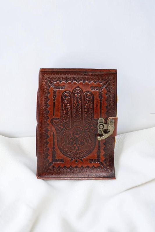 Leather Embossed Journal with Lock 5x7"