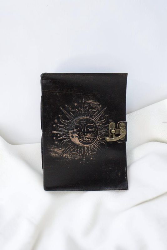 Leather Embossed Journal with Lock 5x7"