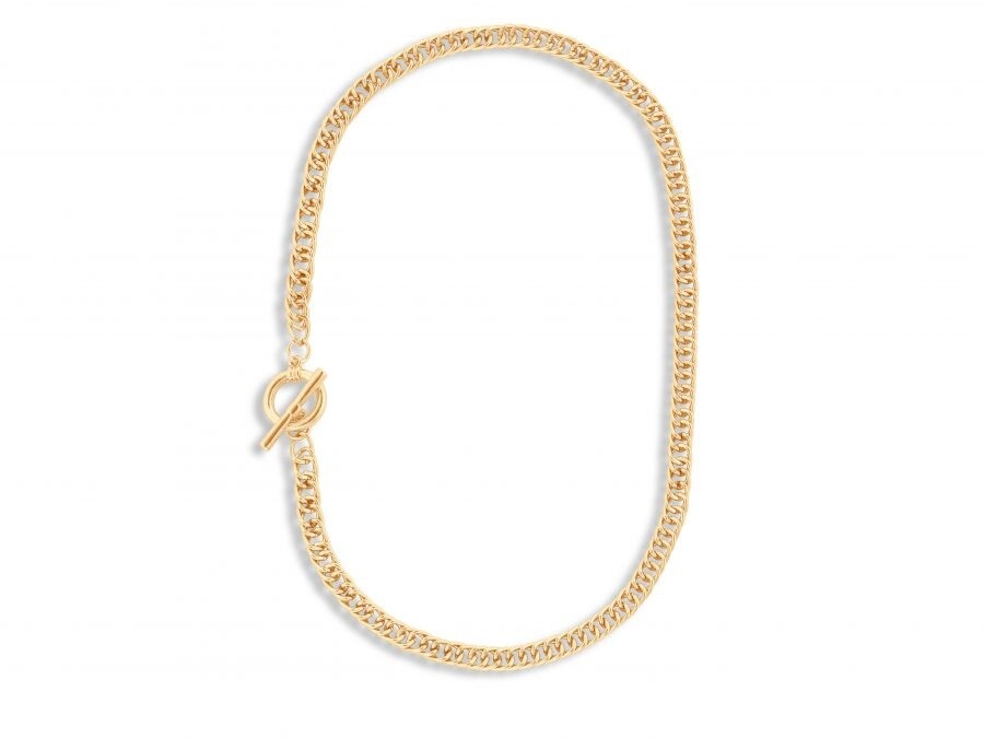 Molly Statement T-Bar Necklace, Colour: Gold